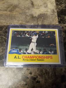 lot 1280 image: 1981 Topps AL Championships Royals Yankees Baseball Card