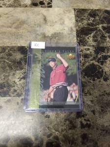 lot 1285 image: 2001 Upper Deck Tigers Tales Tiger Woods Rookie Card