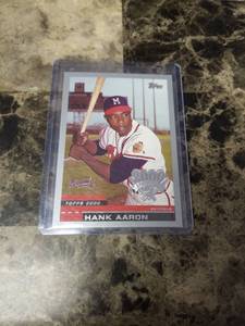 lot 1290 image: 2000 Topps Opening Day Hank Aaron Atlanta Braves Baseball Card