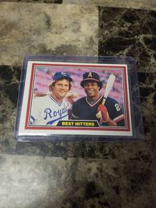 lot 1293 image: Best Hitters in Baseball George Brett Rod Carew Baseball Card