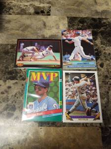 lot 1298 image: 4pk George Brett Kansas City Royals Baseball Cards