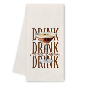 lot 36260 image: Espresso Martini Kitchen Towels - Bar Towels for Bartenders Kitchen, Espresso Martini Gifts, Funny Cocktail Hand Towels Dishcloth for Kitchen Bathroom Decorative, 16x24 Inch - Retail $7