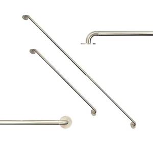 lot 36263 image: French Door Curtain Rod - 16-28 Inch Adjustable, 38-Inch Diameter, Set of 2, Two Ways to Mount (Screw or Adhesive), Hidden Hardware, Works on Wood, Glass, Metal Doors, Brushed Nickel - Retail $18