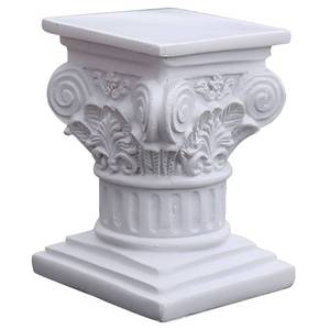 lot 36273 image: Creative Roman Pillar Greek Column Statue Resin Pedestal Stand Figurine Sculpture Table Outdoor Home Kitchen Decor Lightweight - S Square - Retail $15
