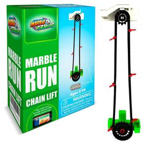 lot 36275 image: Marble Genius Automatic Chain Lift - Marble Run Accessory Add-On Set for Creating Exciting Mazes, Tracks, and Races - Endless Fun, and Creativity, Experience The Thrills of Marbles Racing - Retail $17