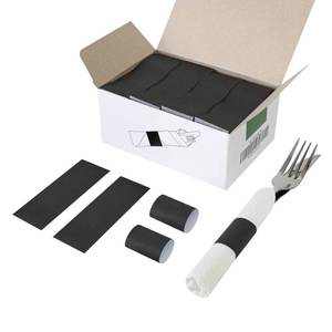 lot 36280 image: Standard Napkin Band, Paper Napkin Rings Self Adhesive 2000-Count (Black) - Retail $13