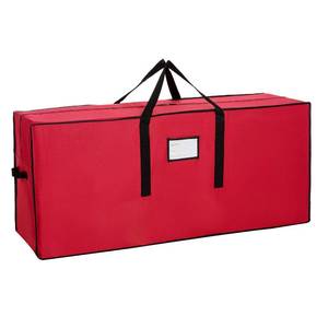 lot 36287 image: Christmas Tree Storage Bag, Fits Up to 6 ft Tall Artificial Tree, Heavy Duty 600D Canvas Red Christmas Tree Storage Container with Sleek Dual Zipper and Durable Handles,45 x 15 x 20 - Retail $19