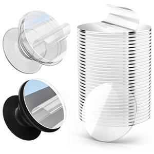 lot 36323 image: 28Pack Super Sticky Adhesive, Clear Invisible Adhesive Replacement for Pop Socket Base, 1.4 Inch Non-Damaging Double Sided Tapes for Phone Collapsible Grip & Stand Back - Retail $14