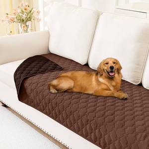 lot 36395 image: Waterproof Dog Bed Cover Blanket, Soft Reversible Pet Blanket, Washable Leakproof Cats Dogs Couch Cover for Sofa, Couch, Furniture (30x70 Inch, BrownChocolate) - Retail $17