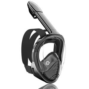 lot 36407 image: Full Face Snorkel Mask for Adults, Snorkeling Gear with Camera Mount, 180 Degree Panoramic View Snorkel Set Anti-Fog Anti-Leak - Retail $28