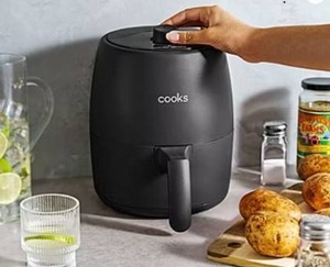 lot 36418 image: Cooks 2 Quart Air Fryer Black - Retail $80