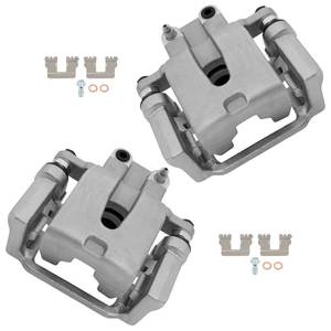 lot 1474 image: cciyu Rear Left & Right Brake Calipers Assembly wBracket 18B4970 18B4971 for Chrysler for 300,for Dodge for Challengerfor Chargerfor Magnum,2012-2016 for Dodge for Challenger fit Solid Rotors only