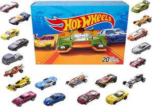 lot 1500 image: Hot Wheels Toy Cars & Trucks 20-Pack, Set of 20 164 Scale Vehicles for Play or Display, Instant Collection (Styles May Vary) (Amazon Exclusive)