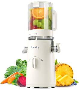 lot 1504 image: Juicer Machines, 2-in-1 Cold Press Juicer for Juice & Sorbet, suit for Vegetable and Fruit with 5-Inch Wide Chute, Powerful MasticatingHigh-Yield High NutrientsRev ModeEasier Clean (White)