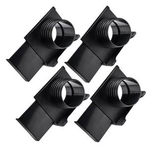 lot 1512 image: POWERTEC 70358-P4 4 Inch Wall Mounting Blast Gate with Bracket, Threaded Dust Collection Fitting - 4 Pack
