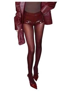 lot 2288 image: WDIRARA Womens Sheer Tight High Waisted Stockings Party Club Pantyhose Burgundy L
