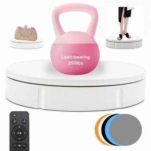 lot 2293 image: JAYEGT Motorized Rotating Display Stand, 350Lbs Load��360 Degree Electric Rotating Turntable for Photography Products Display��Live Show,Remote Control 5 Colors Backgrounds (White11.8inch  Wired)