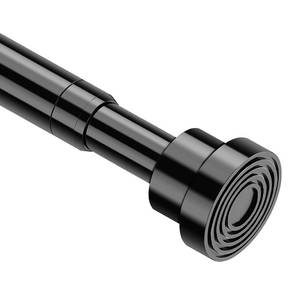 lot 2301 image: MOEROTER Tension Curtain Rod Adjustable 33 to 56 inch Small Spring Tension Curtain Rod No Drilling, Closet Rod for Windows, Door, Wardrobe, Black
