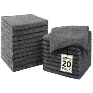 lot 2305 image: UNIMADE Washcloths - 20 Pack - Face Towels (12 x 12), Highly Soft Wash Cloths and Hand Towels, Fast Drying Multi-Purpose Microfiber Cleansing Cloths for Bathroom, Hotel, Spa, and Salon - Grey