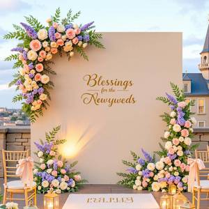 lot 2311 image: 6.6FT x 6.6FT Nude Square Arch Backdrop Cover Spandex Fitted Wedding Arch Covers Stretchy Backdrop for Baby Shower Birthday Party Bridal Shower Ceremony Photo Photography Background Decorations