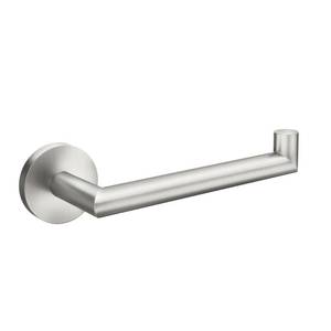 lot 2313 image: Moen Y5709BN Modern Single Post Toilet Paper Holder, Brushed Nickel