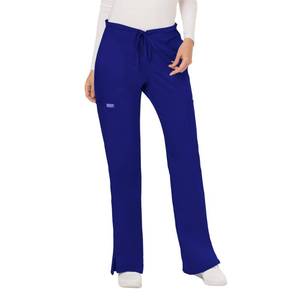 lot 2348 image: Cherokee Scrubs for Women Mid Rise Moderate Flare Drawstring Pant with 5 Pockets, Ultra Soft & Breathable Fabric - WW120 - WW120, S, Galaxy Blue