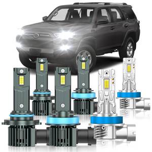 lot 2349 image: ZSTOPCL Fit for Toyota 4Runner 2010-2020 Light Bulbs, HighLow Beam Fog Light Bulbs Combo, 800% Brightness, 6000K Cool White, Plug and Play, Pack of 6