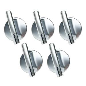 lot 4276 image: SanilParts 5 Pack Cooktop Burner Control Knob for 74007918 Compatible with Some KitchenAid Jenn-Air Oven Range Stove Replaces WP7737P245-60, Silver