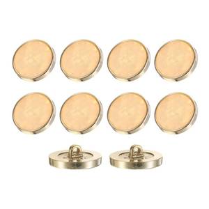 lot 4296 image: uxcell 10Pcs Round Button, 25mm1 Resin Vintage Decorative Pattern Button Sewing Craft Accessories for Blazer Clothes Uniform Jacket Coat, Beige