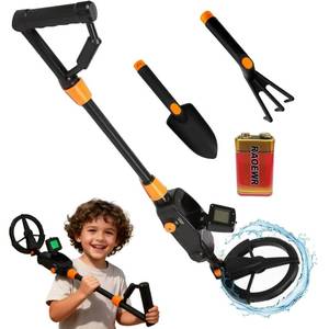 lot 4357 image: Metal Detector for Kids Waterproof Metal Detector 6.5 Search Coil with Intuitive LCD Display,High Accuracy Adjustable Metals Detectors Treasure Hunting with New Advanced DSP Chip