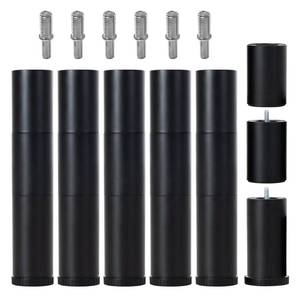 lot 6227 image: Skuehod 12 Inch Bed Legs Replacement for Adjustable Bed Base Frame, 3 in 1 Screw in Legs, 4 Kinds Threads Contained, Set of 6
