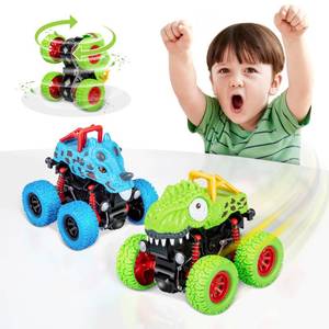 lot 6228 image: LODBY Dinosaur Toys for 2 3 4 5 Year Old Boys - Monster Truck Toys for Toddlers Boys Ages 2-4-6 - Push and Go Cars Dinosaur Toys for Kids 3-5 Year Old Boy Christmas Birthday Gifts