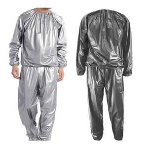 lot 6249 image: DawnBreak Sauna Sweat Suit for WomenMen Exercise Weight Loss Gym Fitness Workout Black - M