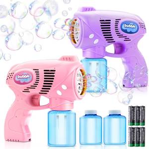 lot 6310 image: JOYIN 2 Bubble Guns with 2 Bottles Refill Solution, Bubble Machine Gun for Kids, Toddlers, Party Favors, Summer, Outdoors Activity, Wedding, Easter, Birthday Gift