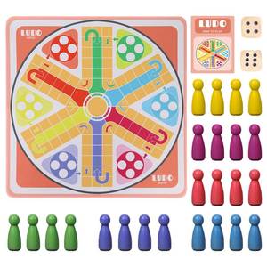 lot 6312 image: 20 Inches Ludo Board Game,2-6 Players Ludo Game for Adults,Ludo & Parcheesi Board Games Suitable for Family Gathering & Party Night (Ludo Instruction Included)