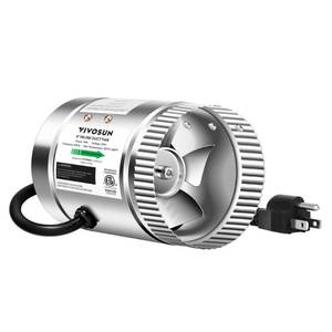 lot 6323 image: VIVOSUN 4 Inch Inline Duct Fan 100 CFM, HVAC Exhaust Ventilation Fan with Low Noise for Basements, Bathrooms, Kitchens and Attics, Silver
