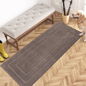 lot 6331 image: PURRUGS Dirt Trapping Door Mat 24 x 59, Non-SlipSkid Machine Washable Entryway Rug, Dog Doormat, Super Absorbent Welcome Mat for Muddy Wet Shoes and Paws, Grayish Brown