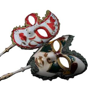 lot 6333 image: YU FENG Venetian Masquerade Mask Set for Adults, Elegant Carnival Costume Accessory for Mardi Gras & Masquerade Ball