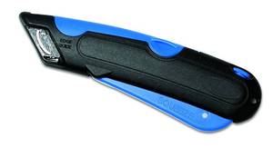 lot 8029 image: Veltec Self-Retracting Blade Safety Cutter, Left and Right Edge Guide, 3 Depth Setting, Preloaded with 3 Blades - BlackBlue (VC900)