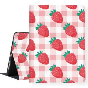 lot 8039 image: LI-LOVE Case for iPad A16 11 inch 2025 (11th Gen), iPad 10th Generation 10.9 inch 2022, Strawberry Folio Stand Cover Soft TPU Adjustable Angles Auto Wake Sleep Smart Case