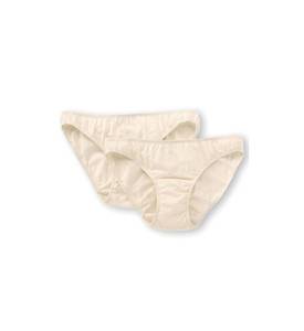 lot 8048 image: Cottonique 100% Organic Cotton Womens Spandex-Free Bikini Brief (8, Natural)