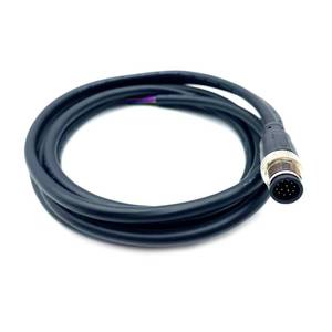 lot 8061 image: FOWIUNYE 16.4ft M12 12 Pin Male Connector Cable, A Code Straight Molding Wire Male Aviation Sensor Electrical PVC Cable Industrial Molded Wire AWG26��5Meter��