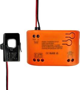 lot 8064 image: Tuya app WiFi Smart Energy Monitor, Single Phase Clamp Electricity Meter with 1  80ACT Current Transformer, Remote Monitor Meter Real-Time Electricity