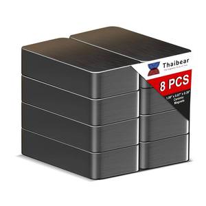 lot 8070 image: Thaibear 8 Pack Heavy Duty Ceramic Magnets, 1 78 x 78 x 38 Rectangular Ferrite Magnets Blocks, Grade 8 Ceramic Magnet Strong Ideal for Whiteboard, Kitchen, Crafts, Science, Hanging Tools