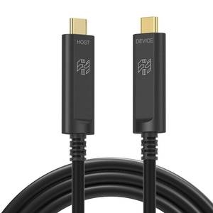 lot 8115 image: YSerendept 33ft USB C to USB C Cable Fiber Optic,Long Extension 10Gbps High Speed Data Transfer,Compatible with Webcams, Cameras,Gaming Consoles,Hubs,HDDs,VR AR,Black