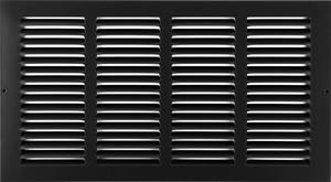 lot 8117 image: 14 X 6 Steel Return Air Grilles - Sidewall and Ceiling - HVAC Duct Cover - Black Outer Dimensions 15.75w X 7.75h
