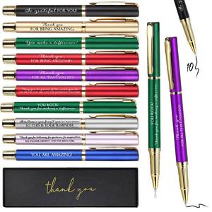 lot 9225 image: PerKoop 10 Sets Thank You Gifts Appreciation Pens with Boxes for Employee Coworker Volunteer Teacher Nurse Team Prizes Office Supplies Bulk Inspirational Party Favors for Adults(Colorful,Mixed)