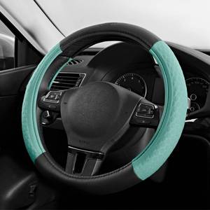 lot 9251 image: Skechers Steering Wheel Cover,Leather Steering Wheel Cover Hexcomb Design Embedded TPE Steering Wheel Universal Fit 14 12-15 Car Wheel Protector for Men Women Fit Suvs,Vans,Sedans,Car,Trucks,Mint