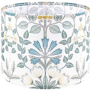 lot 9256 image: GO&SO Large Lamp Shades Drum Lampshades 16 Top X 16 Bottom X 10 High,Floor Lamp Shade Replacement, Floral Large Lamp Shades for Table Lamps, Modern Lampshades-Assembly Required
