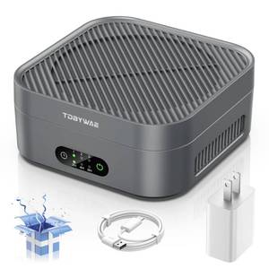 lot 9260 image: Air Purifiers for Home 600 Sq.Ft, TDBYWAE H13 True HEPA Air Purifier with USB Cable for Pets Dust Dander Pollen Odor Smoke, Small Portable Air Purifier for Bedroom Office Desktop Car RV (Grey)